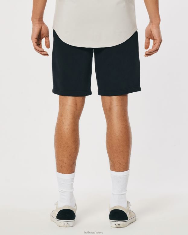 Bottoms Hollister Men Fleece Logo Graphic Shorts 9\\ 488201130 Black